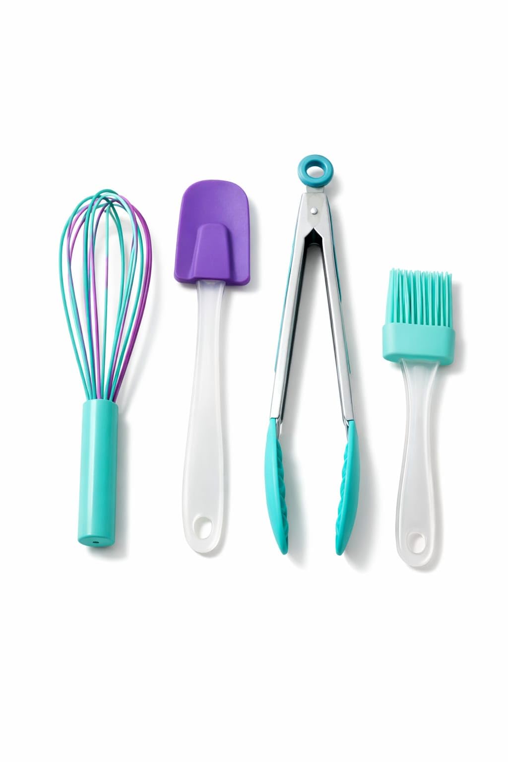 SİLİKON MUTFAK GEREÇ SETİ 4 PARÇA, ÇIRPICI, SPATULA, MAŞA, YAĞLAMA FIRÇASI, YAPIŞMAZ TENCERE TAVA UYUMLU, ISIYA DAYANIKLI, ERGONOMİK SAPLI,4’LÜ SİLİKON MUTFAK SETİ, SPATULA, ÇIRPICI, MAŞA, FIRÇA