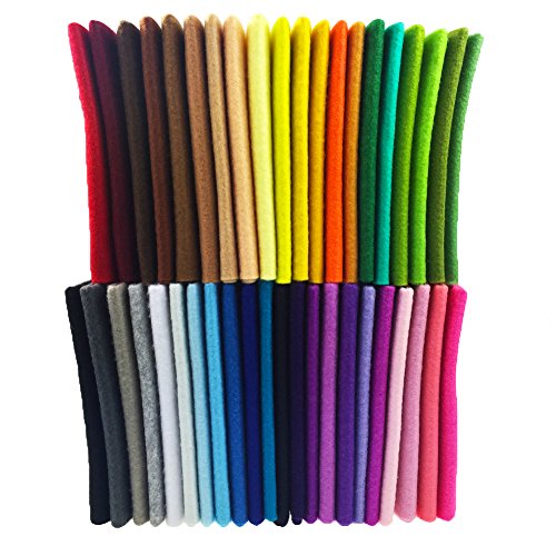 Flic-Flac 42Pcs1.4Mm Thick Soft Felt Fabric Sheet Assorted Color Felt Pack Diy Craft Sewing Squares Nonwoven Patchwork (15Cm * 15Cm) #TOP4