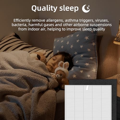 Image of C545 HEPA Replacement Filter S for Winix C545 Air Purifier,2 x H13 True HEPA Filters + 8 x Activated Carbon Pre-Filters,Part 1712-0096-00 and 2522-0058-00