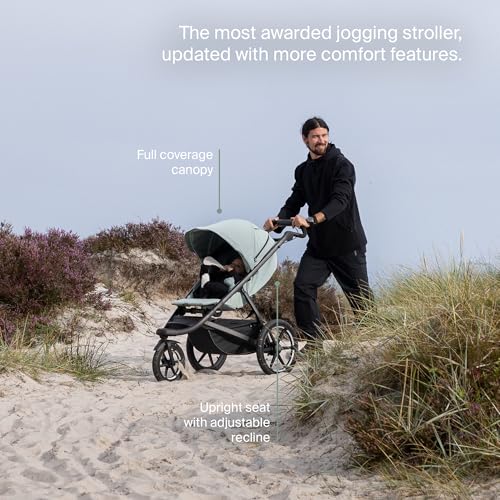 Image of Thule Urban Glide 3 Single Child All-Terrain Stroller - Lightweight - Air-Filled Tires & Suspension - Integrated Hand Brake - Reclining seat with Leg Rest - Padded 5-Point Harness