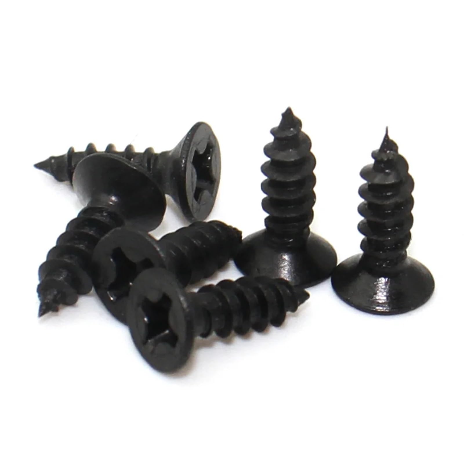 Tornillos avellanados acero inoxidable 20/50/100 Uds negro 304 acero inoxidable M2 .6 M3 M4 M5 M6 cabeza avellanada cruzada autorroscante(50mm,20pcs M6)