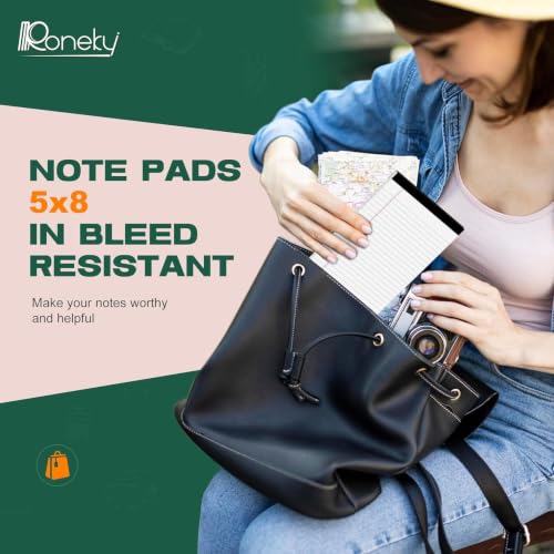 Image of 12 Pack Note Pads 5x8, Small Legal Pads 5x8 White Writing Paper for Work
