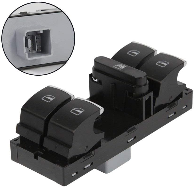 Master Driver Power Window Switch 5ND959857 1K4959857B 5K4959857 Front LH Compatible with VW Volkswagen CC Golf Jetta Passat Tiguan 2005 2006 2007 2008 2009 2010 2011 2012 2013 /DOICOO