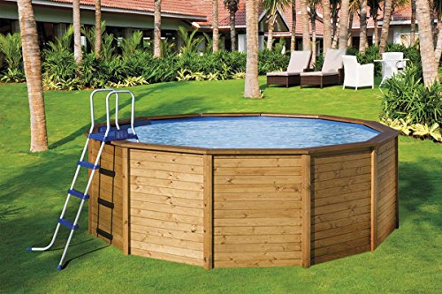 Piscina Madera Panelada K2O 375X127 Cm Depuradora De Cartucho 2.006 L/H Con Escalera
