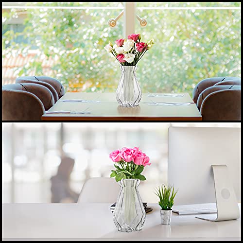 Belle Vous Helder Kristal Glas Vazen (2 Pak) – 15 cm – Modern Decoratieve Cylinder Glas Bloemen Vaas Set voor Huis Kopstuk en Kantoor Decoratie - Afbeelding 8