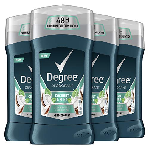 DEGREE Men Antiperspirant Deodorant Stick Coconut & Mint 48-Hour Protection, 4 count, 2.6 Ounce