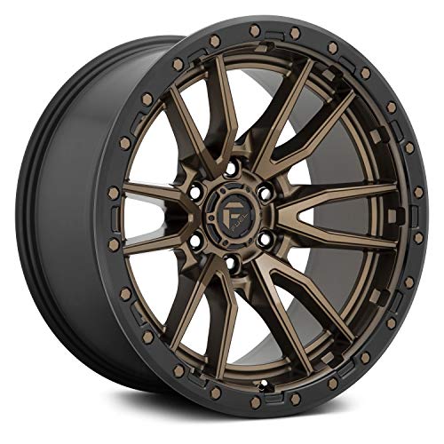 FUEL OFF-ROAD D681 Custom Wheel - 17x9, 12 Offset, 6x139.7 Bolt Pattern, 106.1mm Hub - Bronze Center with Black Lip Rim