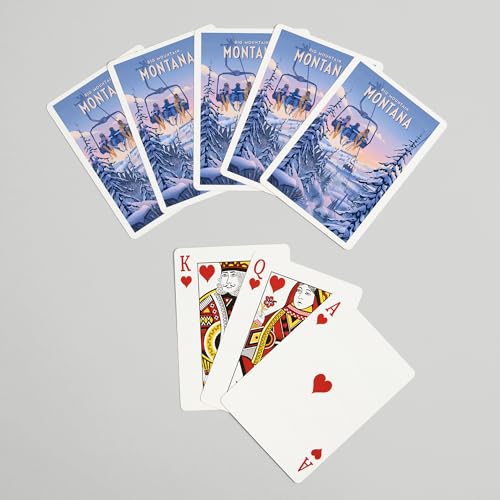 Baraja de 52 cartas tamaño póker Big Mountain Montana miniatura 7