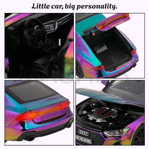 Image of Mashes Audi RS7 Sportback Car 1:32 Scale Model Car Exclusive Alloy Metal Pull Back Die-cast Diecast Metal Pullback Toy Openable Doors & Light Music Best Gifts Toys Kids【Colors as Per Stock】