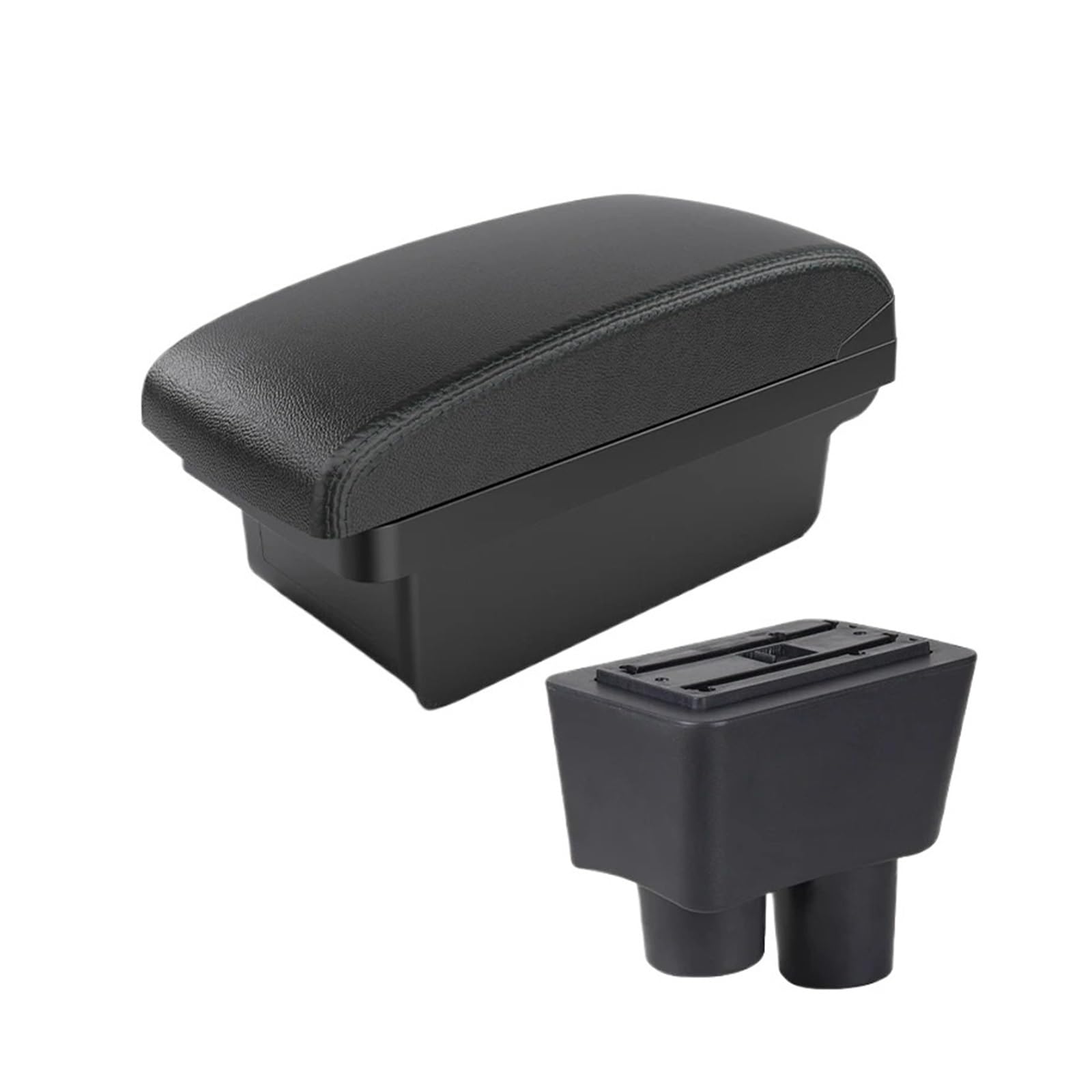 UMDJJU For Nissan For Almera For Versa Armrest Car Box Storage Interior Dedicated Retrofit Accessories Car Centre Console Armrest Box(A2 Black line NO USB)