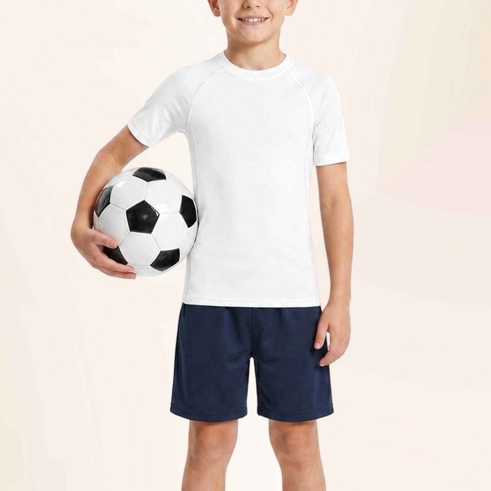Maglietta a Maniche Corte per Ragazzi Maglia a Compressione da Bambino Sportiva Camicie a Manica Corta Asciugatura Rapida e Traspirante Intimo Allenamento Base Layer per Calcio Corsa