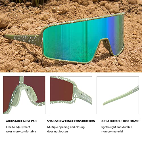Image of MAXJULI Polarized Sunglasses for Men Women, Windproof Outdoor Sports Cycling Running UV400 Protection Sun Glasses 8121