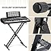 CAHAYA Adjustable Keyboard Stand Double Braced X Style Digital Piano Stand with Locking Straps for 61 76 88 Keys CY0245