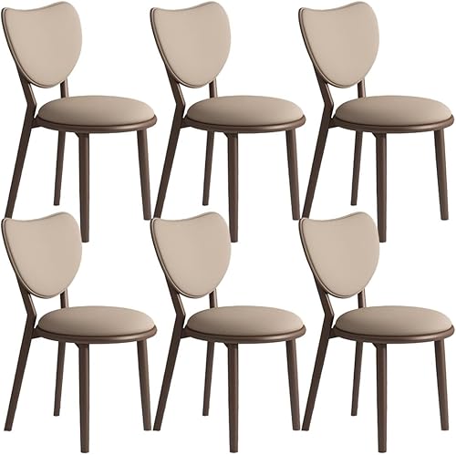 Miniatura 39 de YVYKFZD Juego de sillas de comedor de madera maciza, sillas de cocina sin brazos con respaldo, silla de comedor de cuero tapizada, silla auxiliar