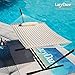 Lazy Daze Hammocks Double Quilted Fabric Hammock with Carrying Bag, Spreader Bars and Detachable Pillow, 2 Person Hammock for Patio Outdoor Backyard Poolside, 450 LBS Weight Capacity
