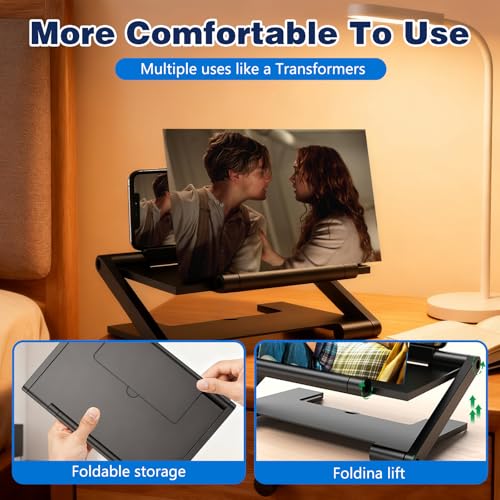 Image of Screen Magnifier Version, 2026 New 3D HD Mobile Phone Magnifier Projector Screen, Portable Foldable Phone Screen Amplifier Screen Enlarger for Movies Videos, Supports All Smartphones