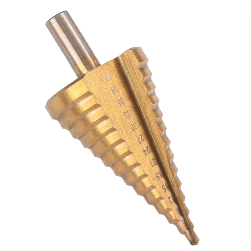 Ctrlzs Hss Step Cone Drill Bit - 4-42Mm 14 Sizes Round Shank Hole Cutter Tool High Speed Steel