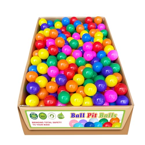 Image of bebikim 200/500/1000/2000 Count Soft Plastic Ball Pits Balls Colorful Play Pits Balls for Pet Dogs Ball Pits 2.2" Large Phthalate Free Bpa Free Balls for Toddlers 1-3 Baby Kids