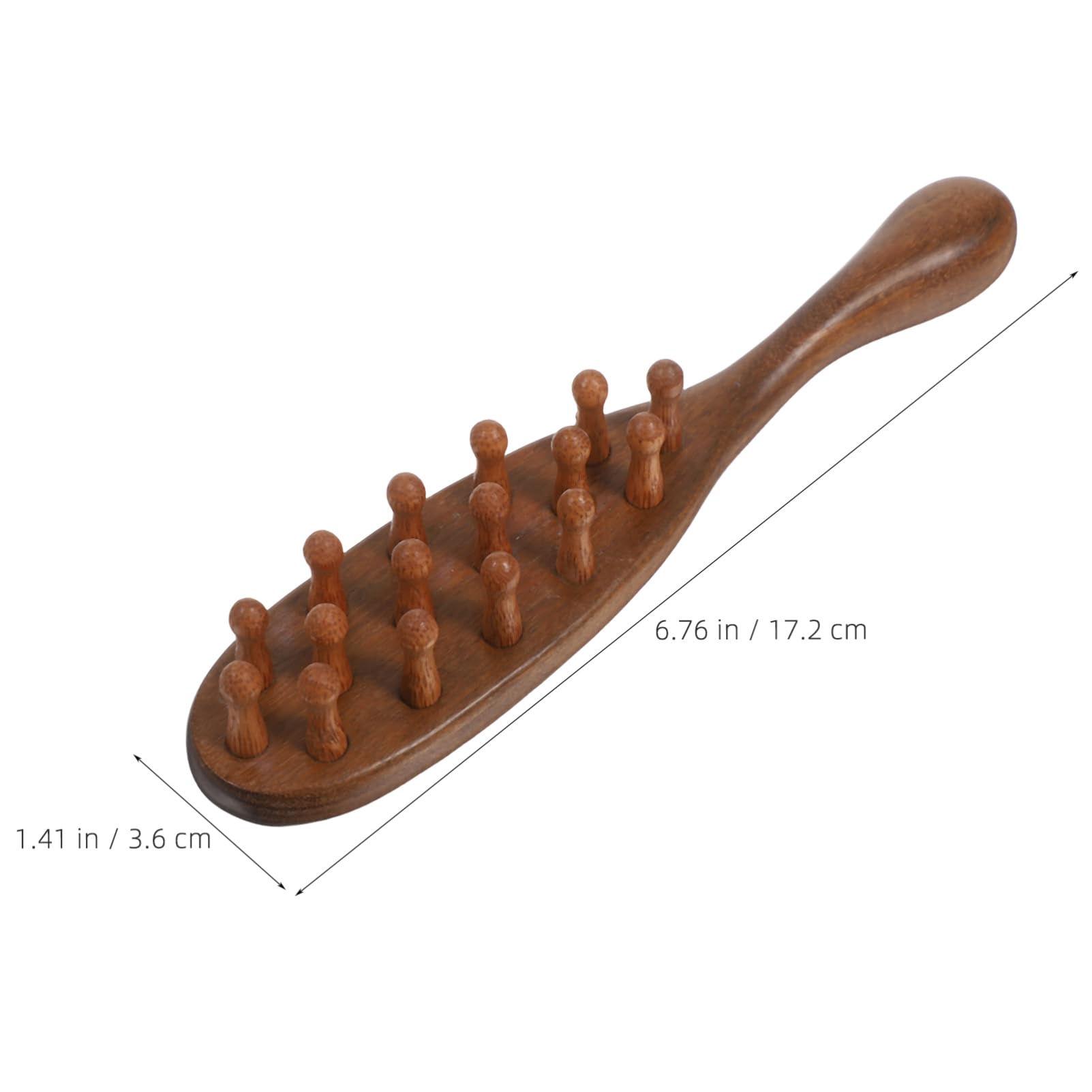 Didiseaon Hair Comb Scalp Massager Comfortable Sandalwood Handle Multi-function Massage Tool