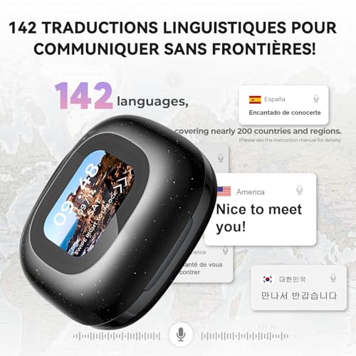Écouteur traducteur vocal 144 langues Bluetooth réduction du bruit - 2