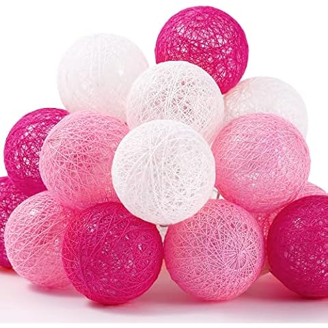 XIYUNTE Cotton Ball String Lights, 3M/10FT 20 LED Cotton Ball Lights, USB or Battery Powered 4CM Cotton Ball Fairy Lights for Bedroom, Valentine's Day, Wedding, Party, Christmas, Home Decor Cover