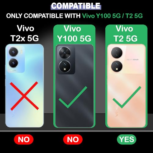 Image of Armor Vivo T2 5G / Y100 5G Defender Case | Rotating Ring Holder & Kickstand in-Built | Military Grade Armor | 360 Degree Protection Back Cover for Vivo T2 5G / Y100 5G (Blue)