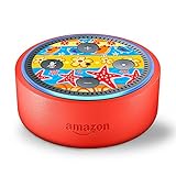 Skin Decal Vinyl Wrap for Amazon Echo Dot Kids Edition Stickers Decals Fun - Starfish and Flowers Beach Girls
