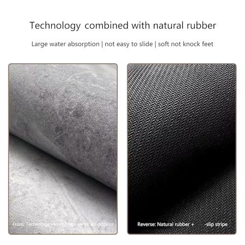 Tapis de douche absorbant avec envers antidérapant pour sol sécurisé - 8