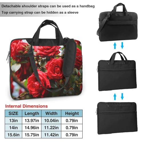 Maletín para portátil floral impermeable 13 pulgadas miniatura 4