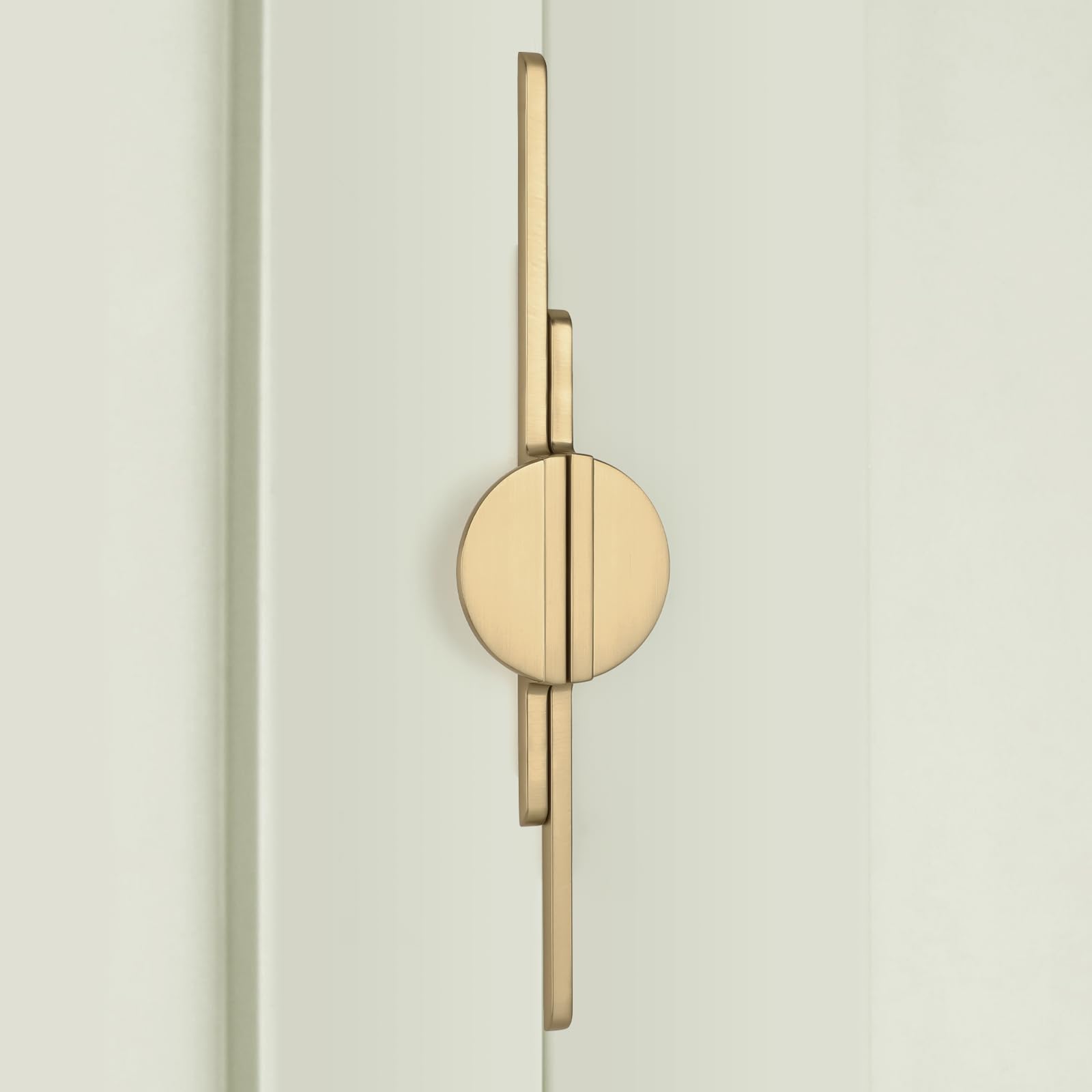 Rergy Champange Bronze Cabinet Pulls, 2 Pack Champagne Bronze Semicircle Cabinet Pulls, Half Moon Cabinet Door Handles for Cabinet, Kitchen Cabinet Handles 11-1/3 inch (288mm) Hole Center