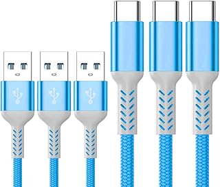 TOTVTOT USB C Charger Cable 2M 3Pack C Type Cable Fast Charge Braided Charging Phone Lead for Samsung Galaxy S22 S21 S20 Fe S10 S9 S8 A13 A53 A12 A40 A51, Google Pixel 6 Pro, Huawei P30 P20