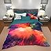 Homemania 14320 Dream-Abstrakcyjny zestaw kopert, pojedynczy z poszewką na kołdrę, poszewka na poduszkę-na łóżko wielokolorowe z bawełny, 150 X 200cm