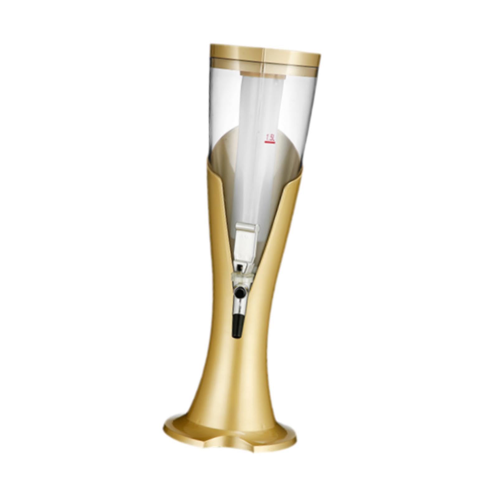 Dispensador de Cerveza con Grifo, Cubo para Remojar La Cerveza, Torre de Cerveza, Vertedor de Cerveza para Pubs Y, oro, tal como se describe