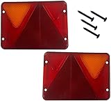 cabochon feu Montage gauche et droit Rebadis - Lot 2 Cabochon feu Gauche et droite, AJBA RL 80, 6 Fonctions, cache de rechange pour feux vitre arrières remorque