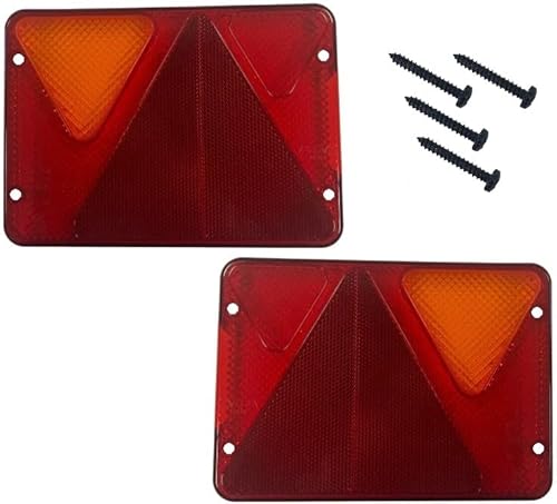 Rebadis - Lot 2 Cabochon feu Gauche et droite, AJBA RL 80, 6 Fonctions, cache de rechange pour feux vitre arrières remorque