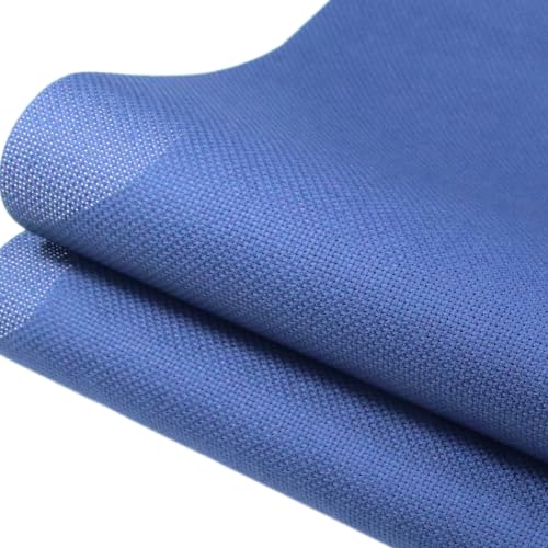 Image of KCS 12 inch x 59 inch (30cmx 149cm) 18 Count Cotton Aida Cloth Cross Stitch Fabric (Jeans Blue)