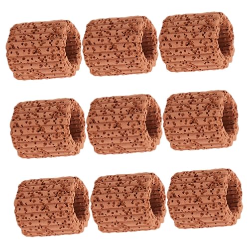 TOYANDONA 9 Piezas Anillos de Cerámica para Filtro de Acuario Base Fija para Plantas Acuáticas Compatibles con Sistemas de Filtración Instalación Sencilla y Duradera para Peceras