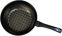 Vista 5 de Wok antiadherente con revestimiento de diamante 3D de 12 "(30 cm), profundidad de 3.6 pulgadas - HECHO EN COREA
