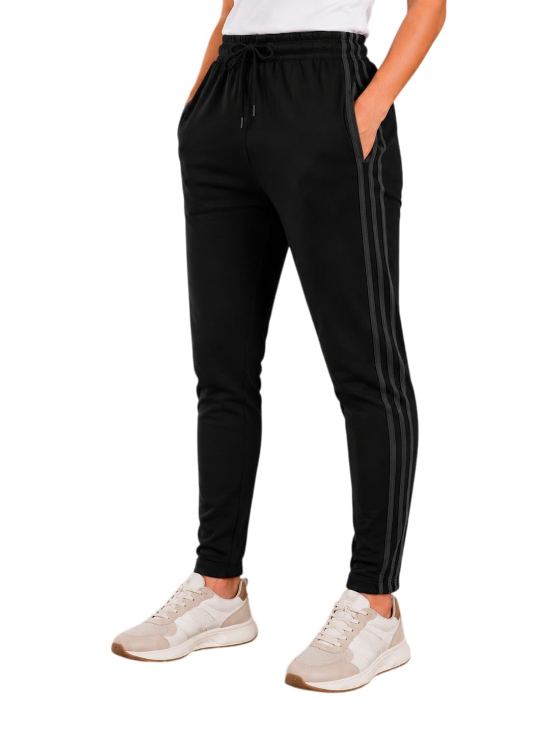 rapx Track Pants for Women with 2 Pockets | 1 Zip Pocket & 1 Open Pocket | Regular Fit Sports Lower for Women's | Gym Running Jogging Workout Casual Wear Track Pant-picture-20
