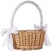 Cabilock Fleur Fille Paniers en Osier Tissé Panier Willow Panier Pique- Nique Panier Tissé Oeufs Bonbons Panier De Fleurs Panier Cookie Cadeau Boîte Sacs Tissé De Stockage Bin pour Pâques