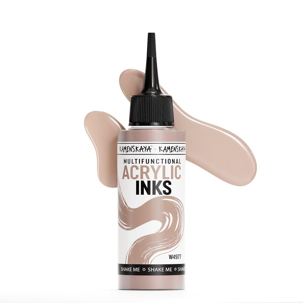 KAMENSKAYA Acrylic Inks for Artists - 'Beige' Acrylic Ink, 3.38 Fl Oz (100 ml)