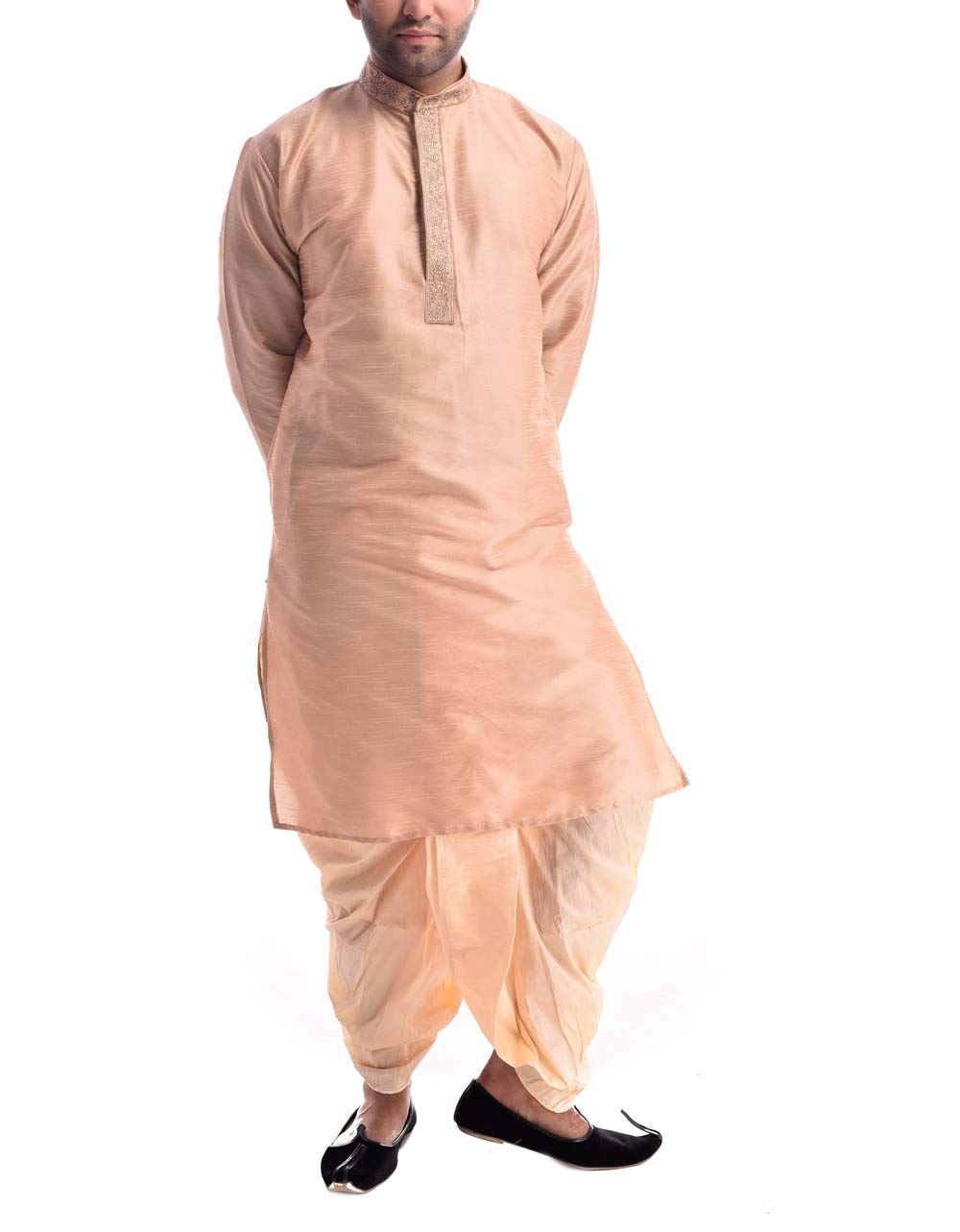Men's Silk Blend Kurta Dhoti Set-image-17