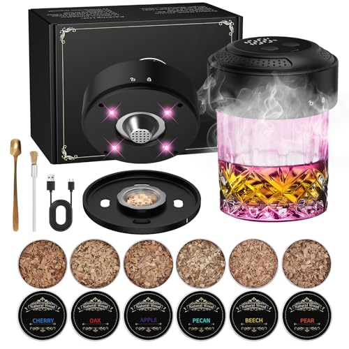 KeeKit Electric Whiskey Smoker Kit, Electric Cocktail Smoker with Built-in Lighter, Old Fashioned...