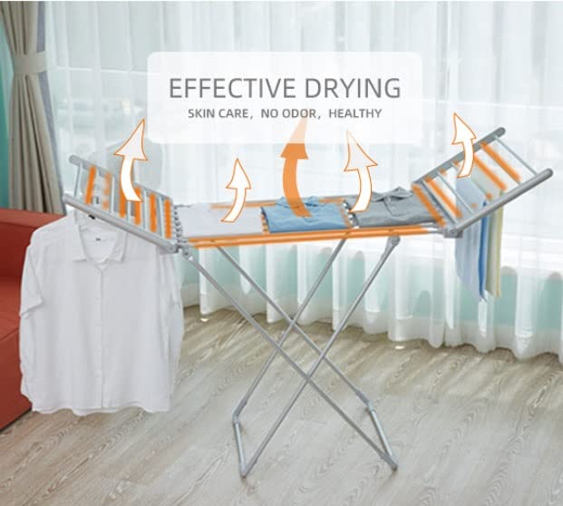 Séchoir électrique chauffant pliable 18 barres avec couvercle