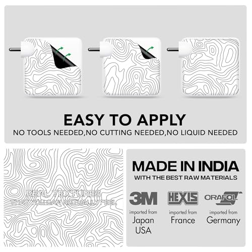 Image of Capes India Protective Adapter Skin Cover Compatible with MacBook Adapter 67W| Not a Case | Vinyl Skin Sticker (Tornado)