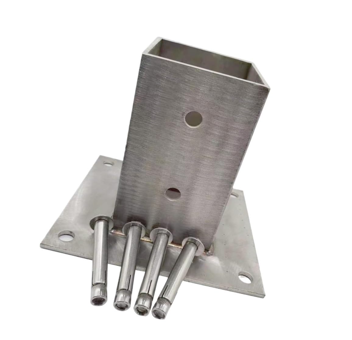 Pgpgp One Color Heavy Duty Stainless Steel Post Bracket - Square Base Anchor For Outdoor Structures, Ideal For Decks, Fences(1Pcx7.3x5.1in)