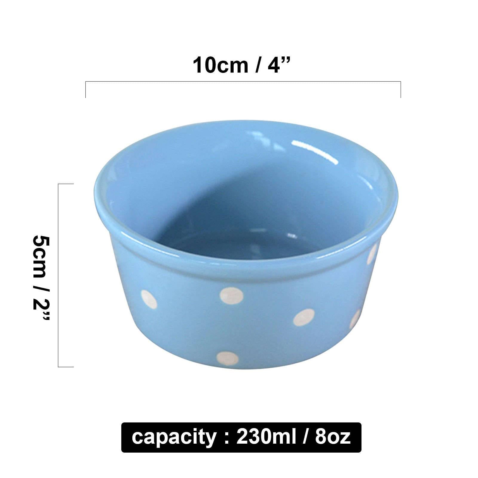 Lot de 8 ramequins bleus de 230 ml, plats à soufflés résistants au four, parfaits pour la crème brûlée et la friteuse à air, ustensiles de cuisson polyvalents pour de délicieux desserts et apéritifs