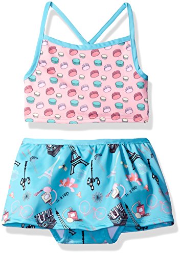 Image of Girls Pearl Tankini Swimsuit with Skirt