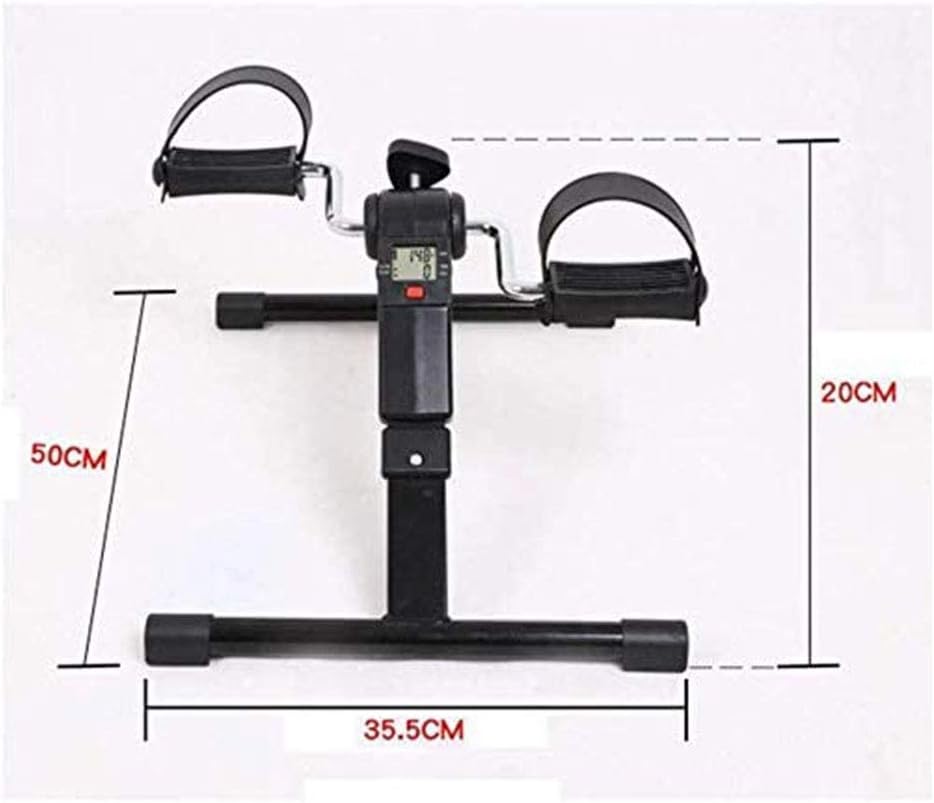 Mini Exercise Bike Foot Pedal Exerciser Foldable with Electronic LCD Display Fit Arm and Leg Body Portable Exercise Indoor Fitness Bicycle
