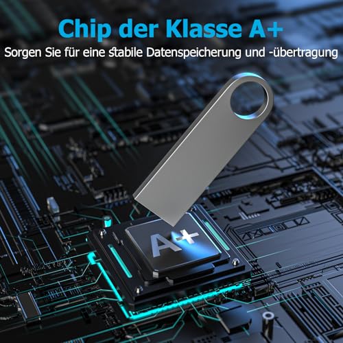 Personalisierte Metall USB-Sticks 100 Stück mit Gravur Wunsch Text, Muster, Firmenlogo, Hochzeit Speicherstick USB 2.0 Flash Drive Individueller 128MB/512MB/1GB/2GB/4GB/8GB/16GB/32GB